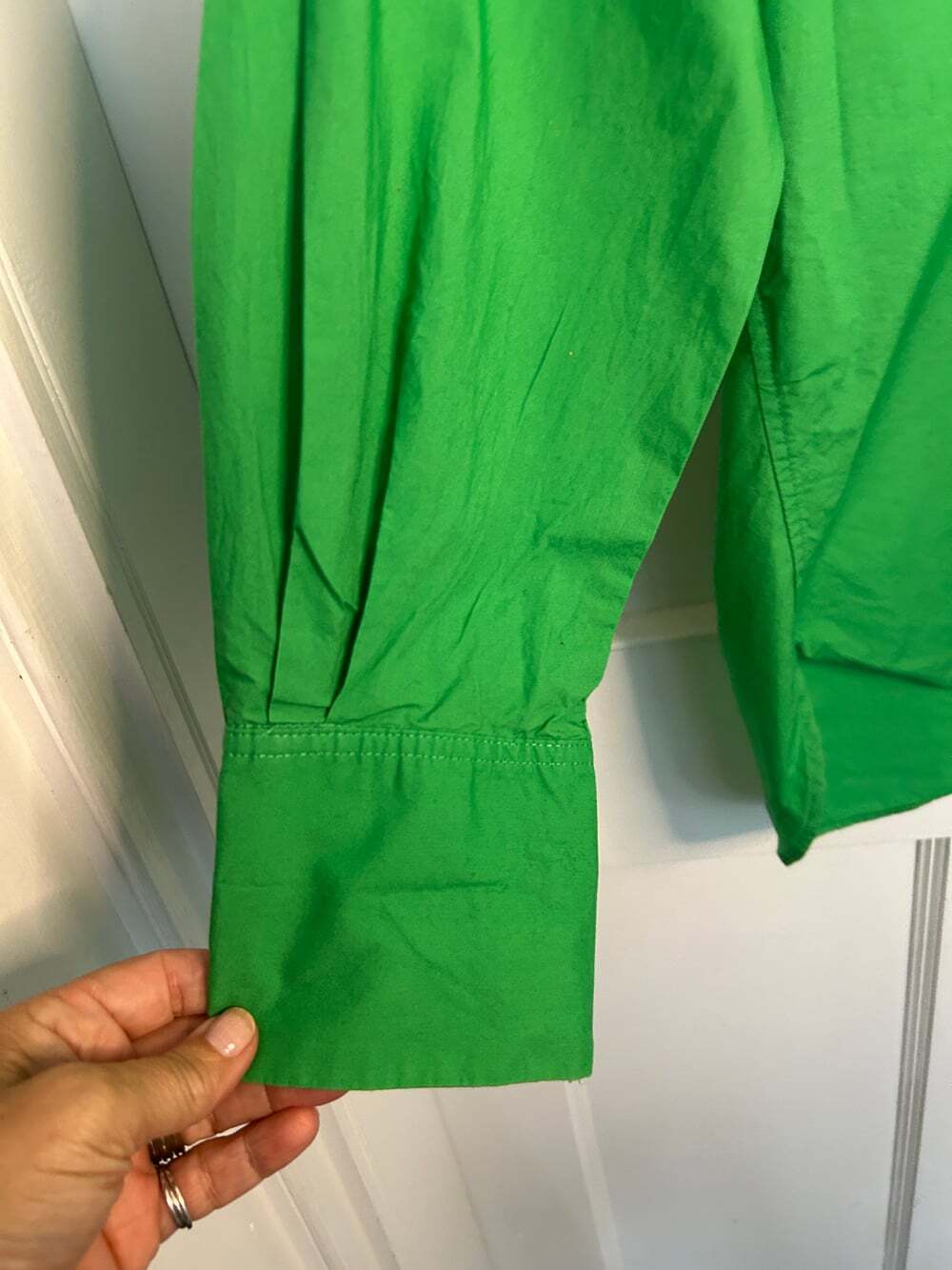 Women's Oversized Kelly Green Collared Shirt from Mango Size XS - Picture 5 of 11